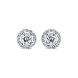 2,36 karaat Dames Oorknopjes Ronde Geslepen Echt Diamanten Halo