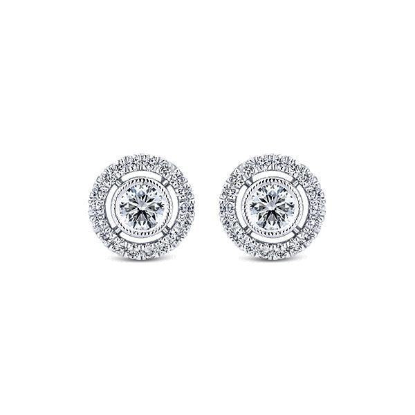 2,36 karaat Dames Oorknopjes Ronde Geslepen Echt Diamanten Halo