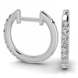 2,40 karaat Ronde Prong Set Echt Diamanten Dames Hoepel Oorbellen Goud 14K