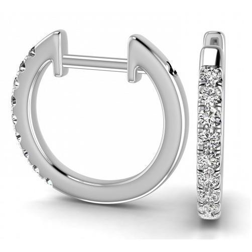 2,40 karaat Ronde Prong Set Echt Diamanten Dames Hoepel Oorbellen Goud 14K