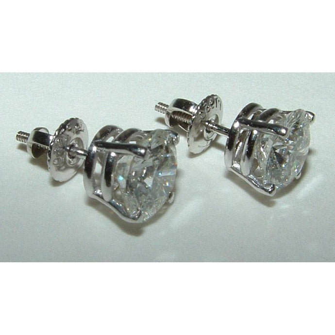 2.5 karaat diamanten oorknopjes rond briljant wit goud 14k - harrychadent.nl