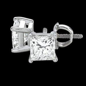 2.5 karaat prinses diamanten (Ce) oorknopjes goud - harrychadent.nl