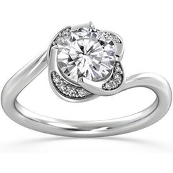 2.50 Ct prachtige ronde diamanten verlovingsring Twisted Shank sieraden