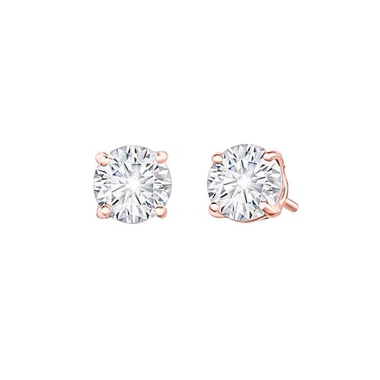 2.50 karaat diamanten oorknopjes rosé goud 14k - harrychadent.nl