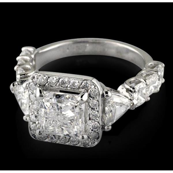 2.50 karaat prinses diamanten jubileum ring wit goud 14k - harrychadent.nl