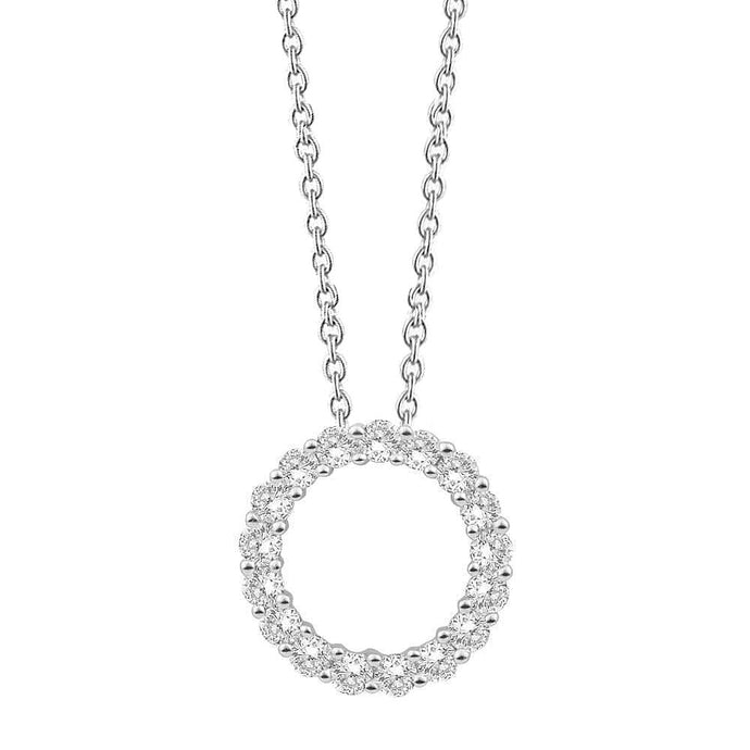 2.50 karaat ronde geslepen diamanten dames hanger ketting wit goud 14K - harrychadent.nl