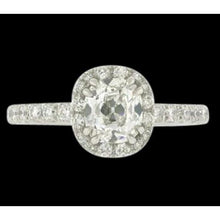 Afbeelding in Gallery-weergave laden, 2,50 karaat Antieke Stijl Halo Kussen Echt Diamanten Ring Wit Goud 14K
