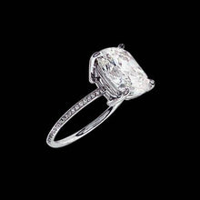 Afbeelding in Gallery-weergave laden, 2,51 Ct. Fonkelende Kussen Echt Diamanten Ring Solitaire Met Accenten
