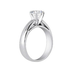2,51 Karaat Solitaire Kathedraal Natuurlijke uit de aarde gewonnen Diamanten Ring Witgoud