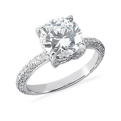 Natuurlijke Diamanten Ring 2.50ct - Witgoud 14K