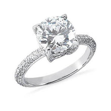 Afbeelding in Gallery-weergave laden, 2,52 ct Echte Ronde Diamanten Verlovingsring Met Accenten Witgoud
