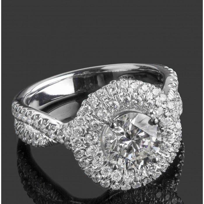 2,5 karaat Ronde Briljant Geslepen Echt Diamanten Trouwring Massief Goud 14K