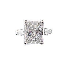 2.60 Karaat Radiant uit de aarde gewonnen Diamanten Drie Steen Jubileumring Nieuw