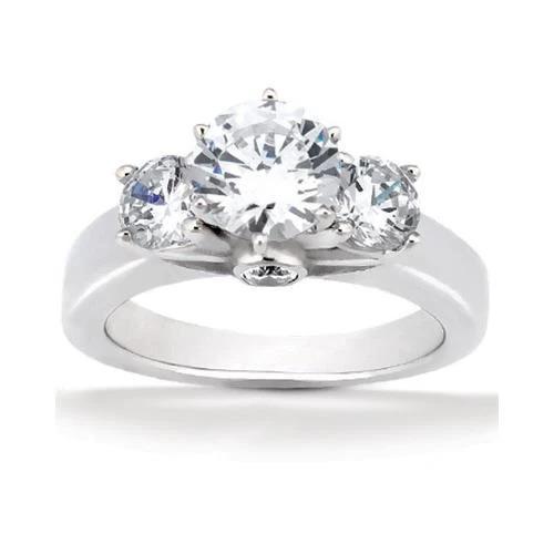 2.62 Karaat F Vs1 Diamanten Ring Diamanten 3 Stenen Ring - harrychadent.nl