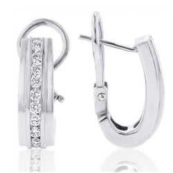 2,70 ct Rond Geslepen F Vvs1 Echt Diamanten Dames Hoepel Oorbellen Goud Wit 14K