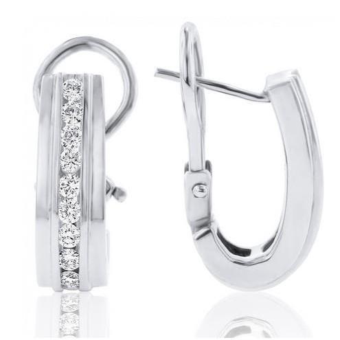 2,70 ct Rond Geslepen F Vvs1 Echt Diamanten Dames Hoepel Oorbellen Goud Wit 14K