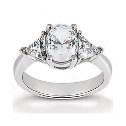 Natuurlijke Diamanten Ring 2.70ct - Witgoud 14K