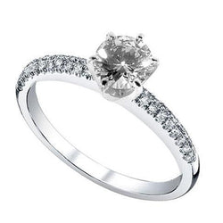 2.71 Ct. Prachtige Natuurlijke uit de a aarde gewonnen Diamanten Trouwring Witgouden Sieraden