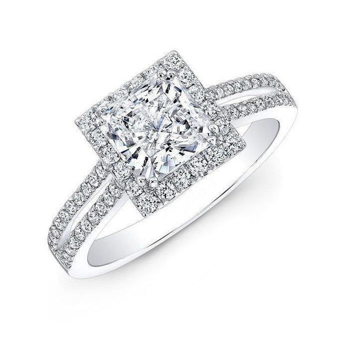 2,75 Karaat Prinses Geslepen Echt Diamanten Verlovingsring 14K Witgoud