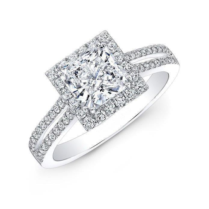 2,75 Karaat Prinses Geslepen Echt Diamanten Verlovingsring 14K Witgoud
