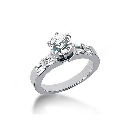 2,75 ct. Ronde & Baguette Geslepen Echt Diamanten Ring Jubileum Goud
