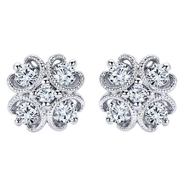 2.80 karaat prachtige diamanten Lady Studs Earring 14K White Gold New - harrychadent.nl