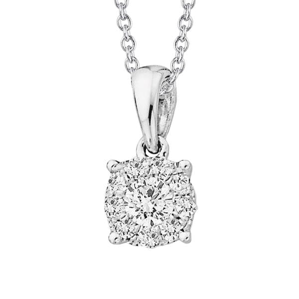 2.85 ct sprankelende ronde geslepen diamanten hanger ketting wit goud 14k - harrychadent.nl
