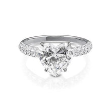 Afbeelding in Gallery-weergave laden, 2.85 karaat dames hart diamanten verlovingsring wit goud 14K - harrychadent.nl
