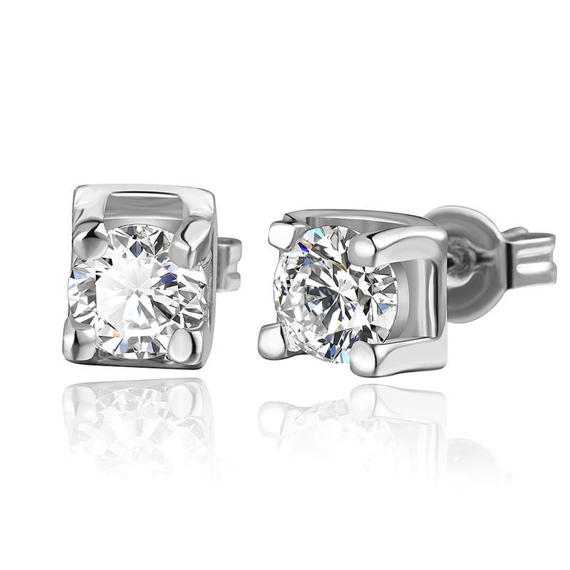 2 Ct Sprankelende Ronde Geslepen Tanden Set Echt Diamanten Studs Oorbel Wit Goud