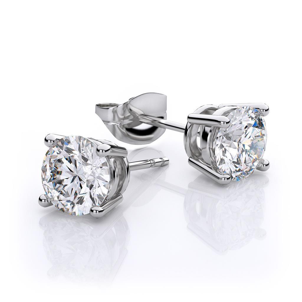 2 Karaat Dames Oorknopjes Ronde Geslepen Echt Diamanten