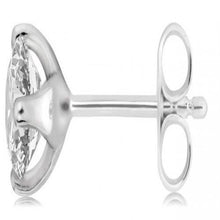 Afbeelding in Gallery-weergave laden, 2 Karaat Enkele Ronde Echt Diamanten Heren Oorbel Massief Wit Goud
