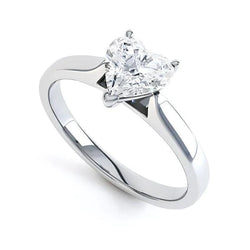 Schattige 2 Karaat Hart uit de aarde gewonnen Diamanten Ring