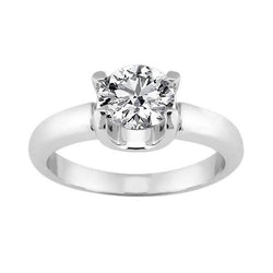 2 Karaat Rond Geslepen Natuurlijke uit de aarde gewonnen Diamanten Solitaire Verlovingsring