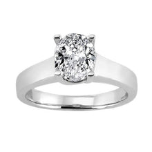 Afbeelding in Gallery-weergave laden, 2 Karaat Ovale Echt Diamanten Solitaire Verlovingsring Wit Goud 14K

