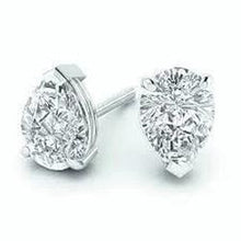Afbeelding in Gallery-weergave laden, echte pear diamant 2karaat oorbel vooraanzicht
