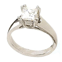 2 Karaat Princess Solitaire uit de aarde gewonnen Diamanten Verlovingsring