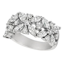 Afbeelding in Gallery-weergave laden, 2 Karaats Marquise En Ronde Echt Diamanten Verlovingsband Wit Goud 14K Nieuw - harrychadent.nl
