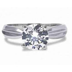 2 Karaat Solitaire Prong Gezet Natuurlijke uit de aarde gewonnen Diamanten Trouwring