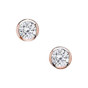 2 Karaats Werf Echt Diamanten Oorbellen Rose Goud Diamant Op Maat Gesneden Stud Earring