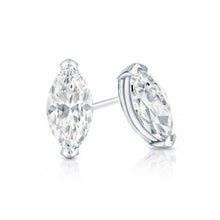 Afbeelding in Gallery-weergave laden, 2 Kt Prachtige Marquise Cut Solitaire Echt Diamantstud Oorbel Witgoud
