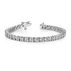 Natuurlijk Diamanten Armband 7.60ct - Witgoud 14K