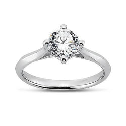 2 Karaat Prong Gezet Rond Briljant uit de a aarde gewonnen Diamanten Solitaire Ring