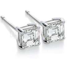 Afbeelding in Gallery-weergave laden, GIA-gecertificeerd Echte 2 karaats Asscher Echt Diamanten Oorknopjes Voor Dames
