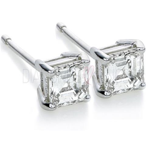 2 karaats Asscher Echt Diamanten Oorknopjes Voor Dames
