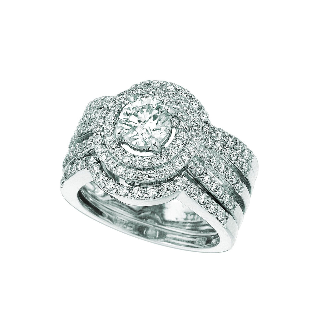 3-Delige Echt Diamanten Fancy Ring Met Accenten 1,75 Karaat