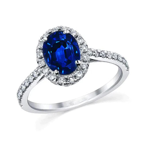 3 Karaat Blauwe Saffier Ring