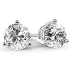 3 Prong Gezet Briljantslijpsel 5.50 Ct Natuurlijke uit de aarde gewonnen Diamanten Oorknoppen Witgoud