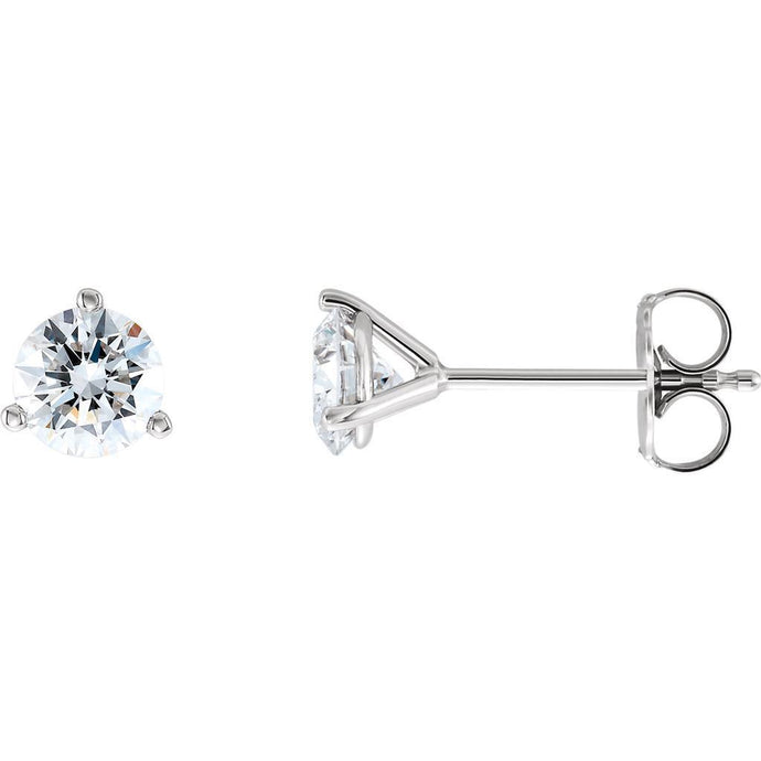 3 Prong Set Solitaire Ronde Diamanten 1 Carat Stud Earring Sieraden - harrychadent.nl