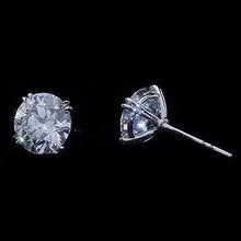 Afbeelding in Gallery-weergave laden, 3 ct Solitaire ronde geslepen diamanten oorknopjes witgoud dames - harrychadent.nl
