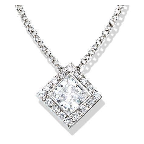 3 ct ronde en prinses geslepen diamanten hanger - harrychadent.nl